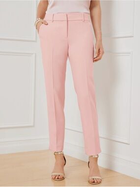 LOFT Blush Pink Straight-Leg Trousers